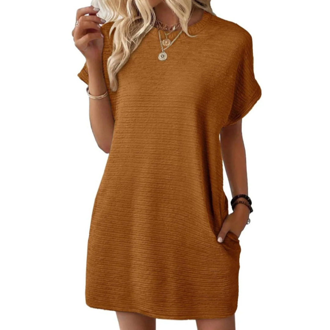 Tiffany | Minimalist Round Neck Summer Dress