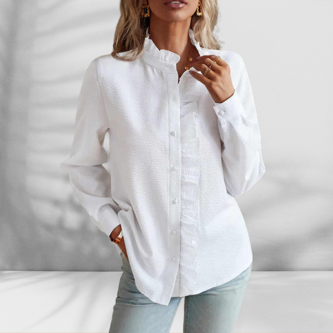 Light Blouse with Ruffle Detail